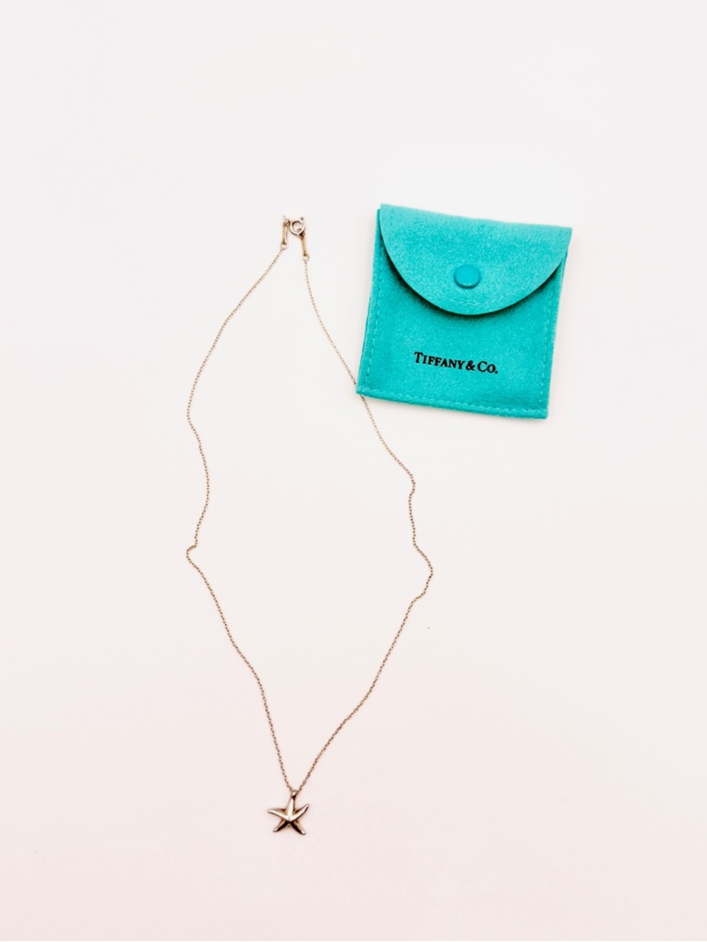 Tiffany & Co. Silver Starfish Pendant Necklace
